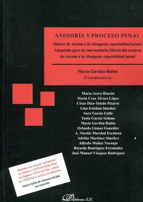 Asesoría y Proceso Penal, de Gavilán Rubio | portada del libro