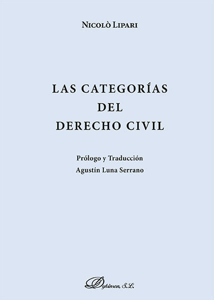 Las categorías del Derecho Civil, de Lipari | portada del libro