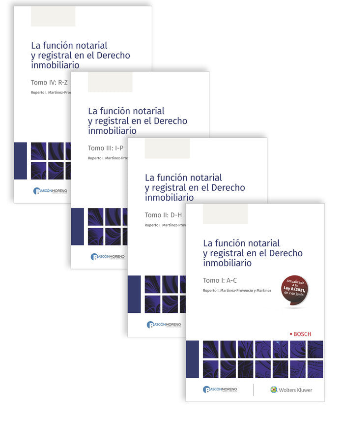TRATADO DE DERECHO INMOBILIARIO NOTARIAL Y REGISTRAL, de MARTINEZ-PROVENCIO Y MARTINEZ, RUPERTO ISIDORO | portada del libro