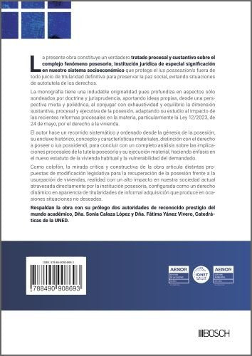 LA PROTECCION DE LA POSESION: ASPECTOS SUSTANTIVOS, PROCESALES Y EJECU, de ADRIAN GOMEZ LINACERO | portada del libro