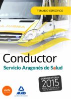 Conductores del Servicio Aragonés de Salud (SALUD- Aragón). Temario específico., de Varios autores | portada del libro