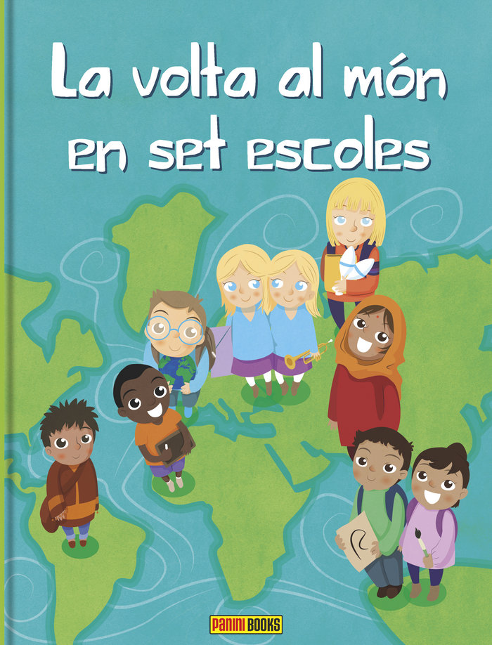 LA VOLTA AL MÓN EN SET ESCOLES, de GUIXERAS OLIVET | portada del libro