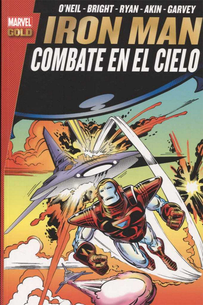 IRON MAN COMBATE EN EL CIELO, de DENNY O'NEIL | portada del libro