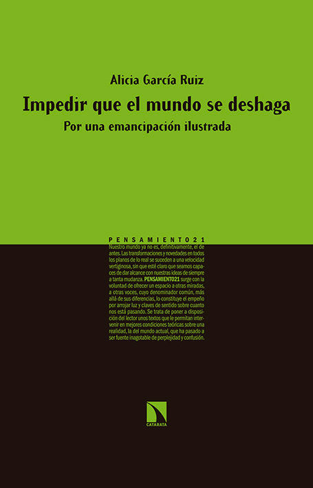 Impedir que el mundo se deshaga, de García Ruiz, Alicia | portada del libro