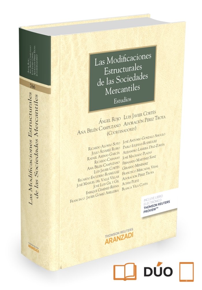 Las modificaciones estructurales de las sociedades mercantiles (Papel + e-book), de Campuzano Laguillo, Ana Belén | portada d