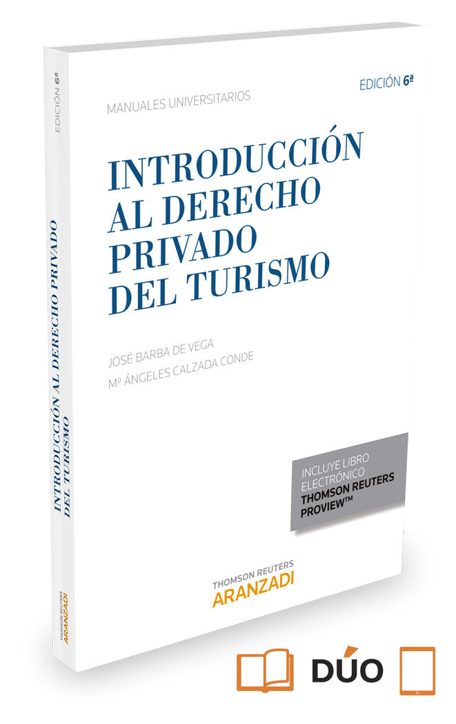 Introducción al Derecho Privado del Turismo (Papel + e-book), de Barba de Vega, José | portada del libro
