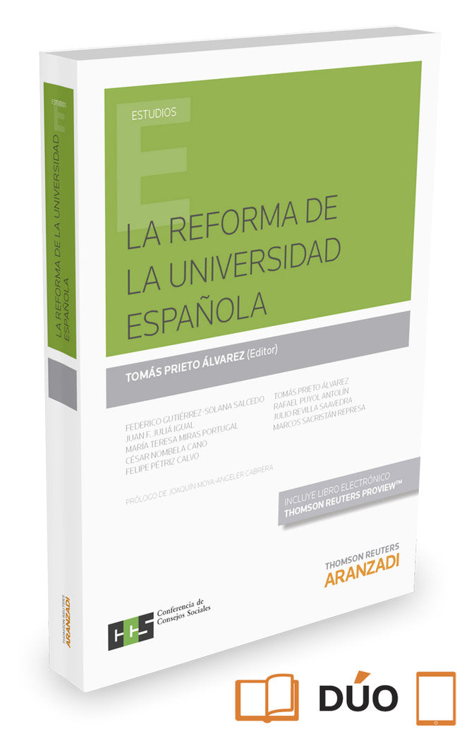 La reforma de la universidad española (Papel + e-book), de Prieto Álvarez, Tomás | portada del libro