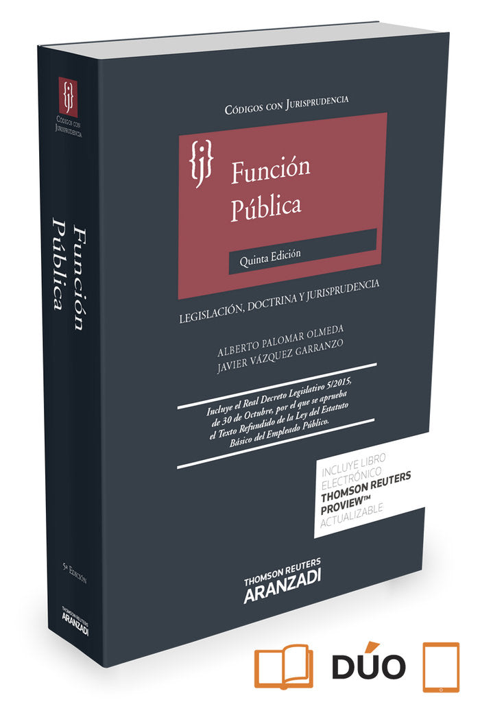 Función Pública (Papel + e-book), de Palomar Olmeda, Alberto | portada del libro