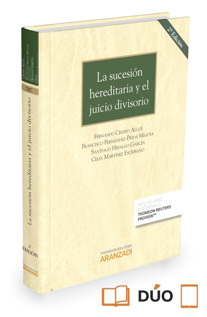 La sucesión hereditaria y el juicio divisorio (Papel + e-book), de Crespo Allué, Fernando | portada del libro