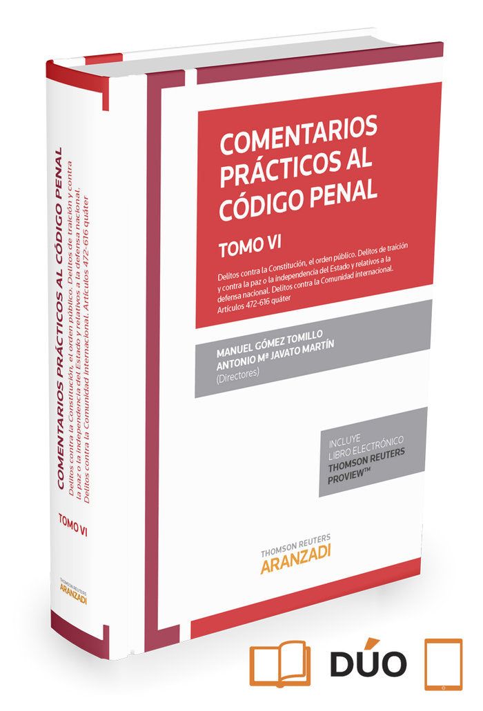 Comentarios prácticos al Código Penal. Tomo VI (Papel + e-book), de Gomez Tomillo, Manuel | portada del libro