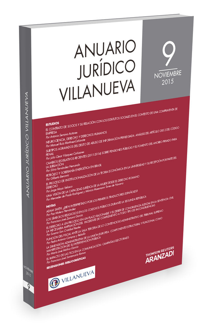 Anuario Jurídico Villanueva, de Carabante Muntada, José Mª | portada del libro