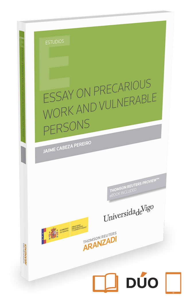 Essay on precarious work and vulnerable persons (Papel + e-book), de Cabeza Pereiro, Jaime | portada del libro