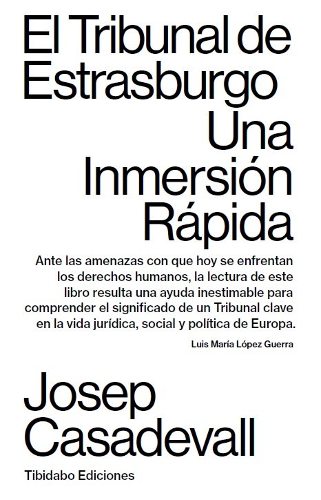 El Tribunal de Estrasburgo, de Casadevall, Josep | portada del libro