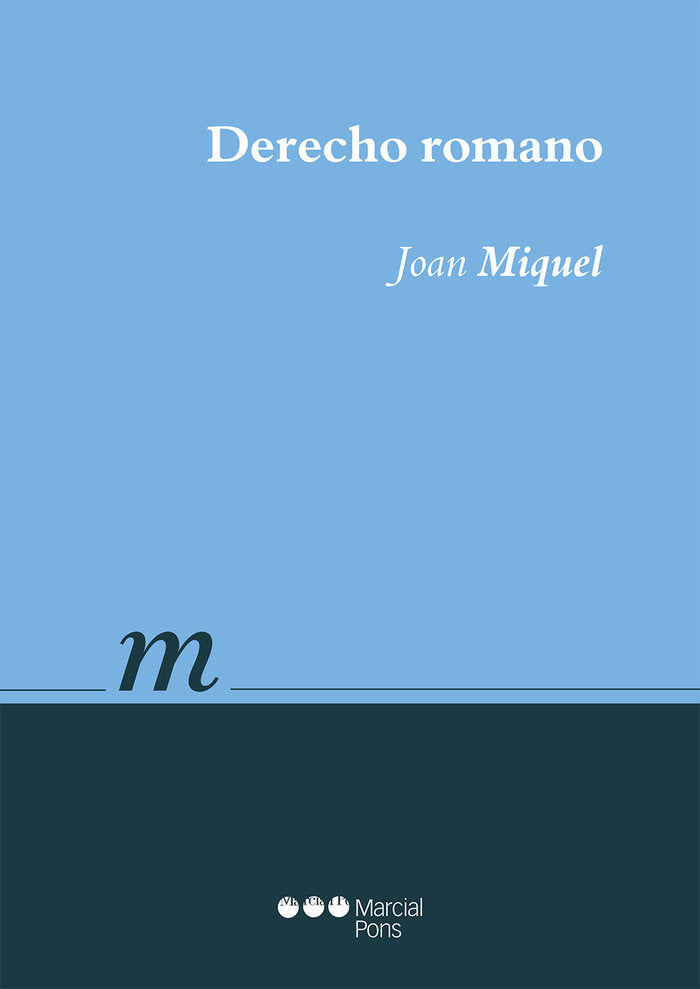 Derecho romano, de Miquel, Joan | portada del libro