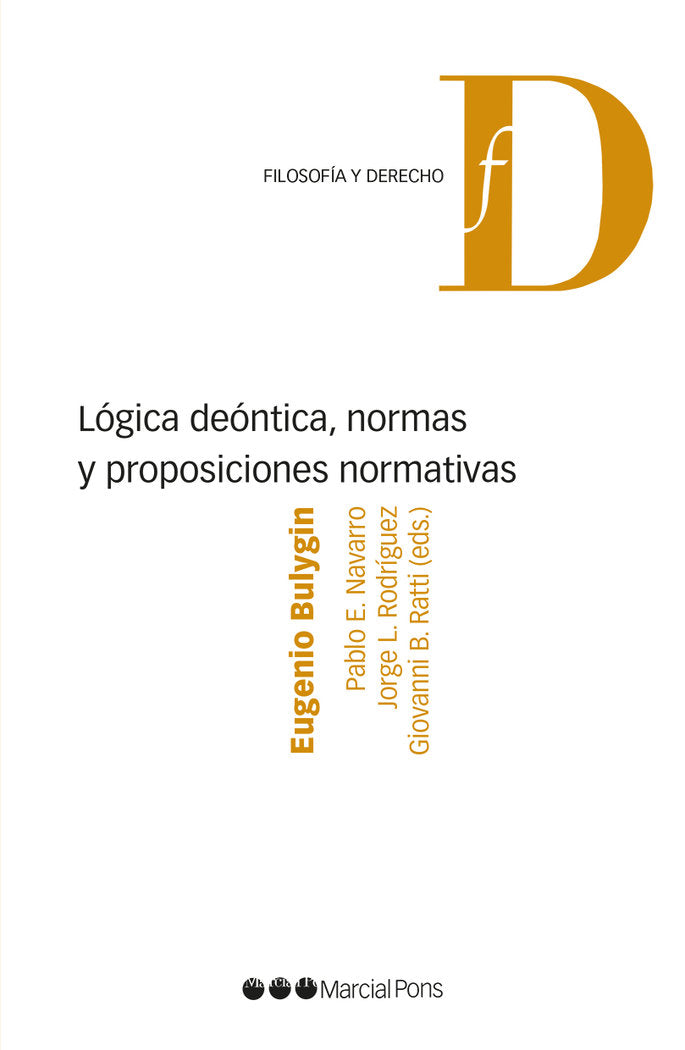 Lógica deóntica, normas y proposiciones normativas, de Bulygin, Eugenio | portada del libro