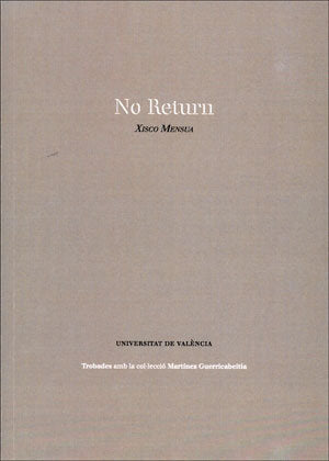 No Return, de Mensua, Xisco | portada del libro