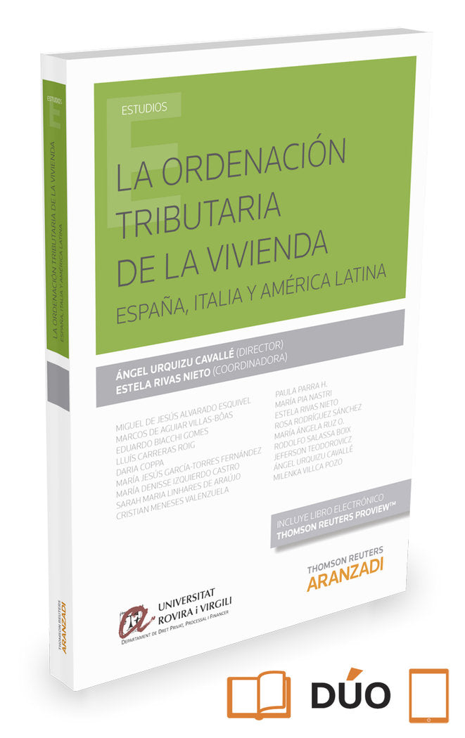 La ordenación tributaria de la vivienda. España, Italia y América Latina (Papel + e-book), de Urquizu Cavallé, Ángel | portad