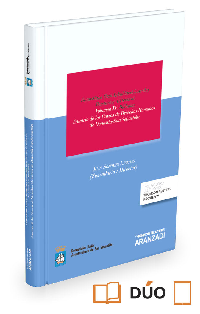 Anuario de los cursos de derechos humanos de Donostia-San Sebastián (Papel + e-book), de Soroeta Liceras, Juan | portada del
