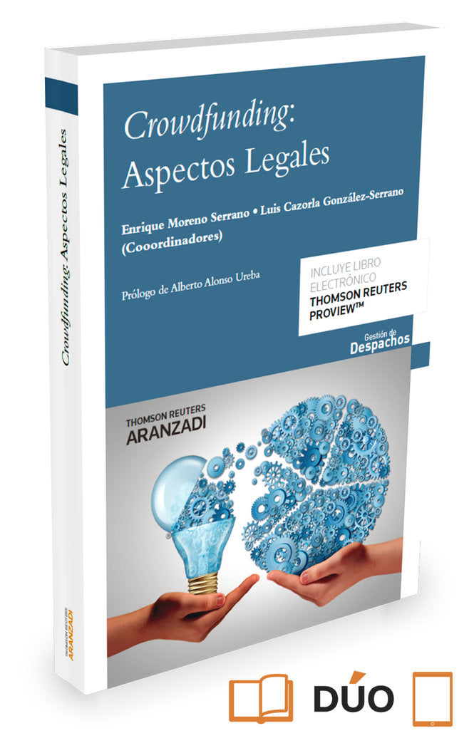 Crowdfunding: Aspectos Legales (Papel + e-book), de Cazorla González-Serrano, Luis | portada del libro