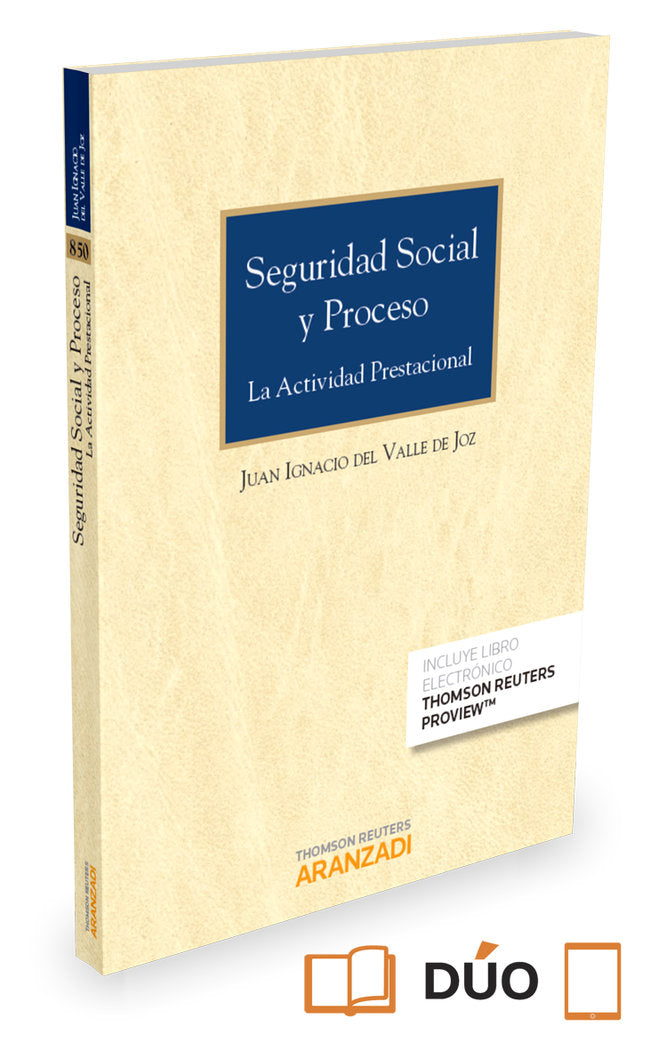 Seguridad Social y Proceso (Papel + e-book), de del Valle de Joz, Juan Ignacio | portada del libro