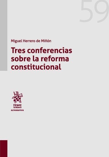 Tres Conferencias Sobre la Reforma Constitucional, de Herrero de Miñon | portada del libro