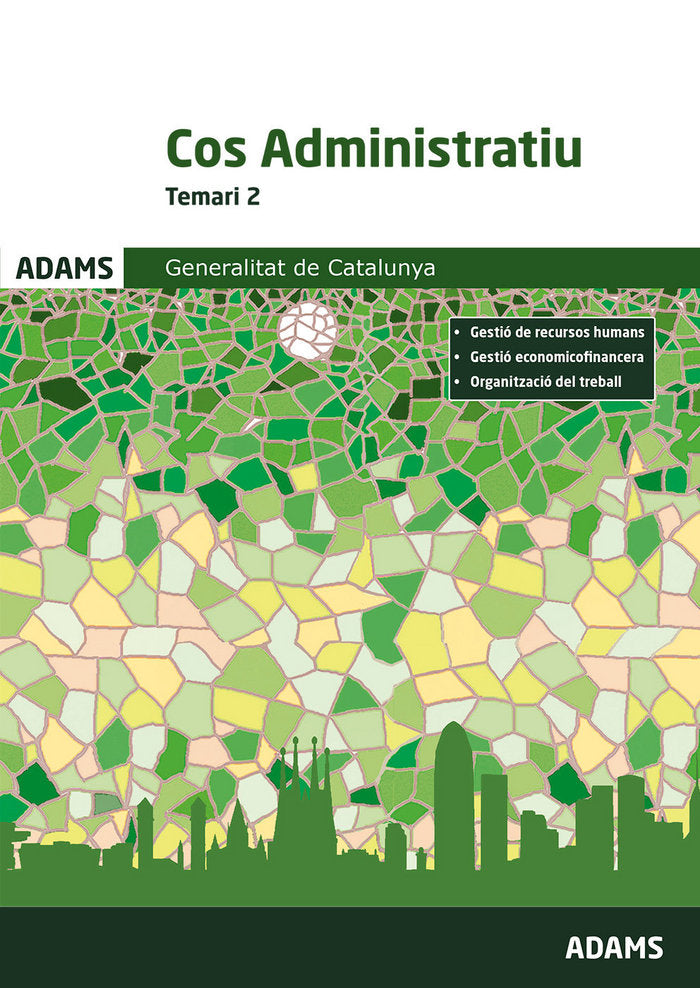 Temario 2 Cos Administratiu Generalitat de Catalunya, de OBRA COLECTIVA | portada del libro