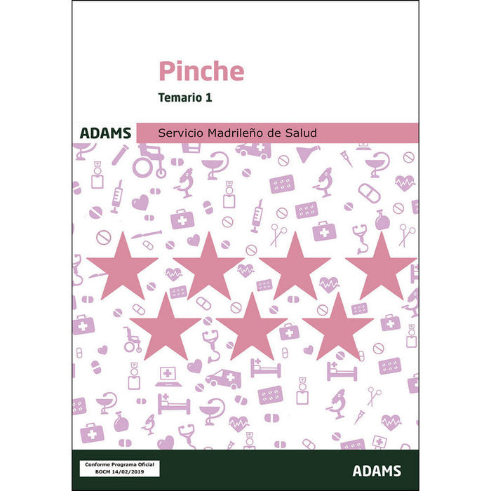 Temario 1 Pinche del Servicio Madrileño de Salud, de Varios autores | portada del libro