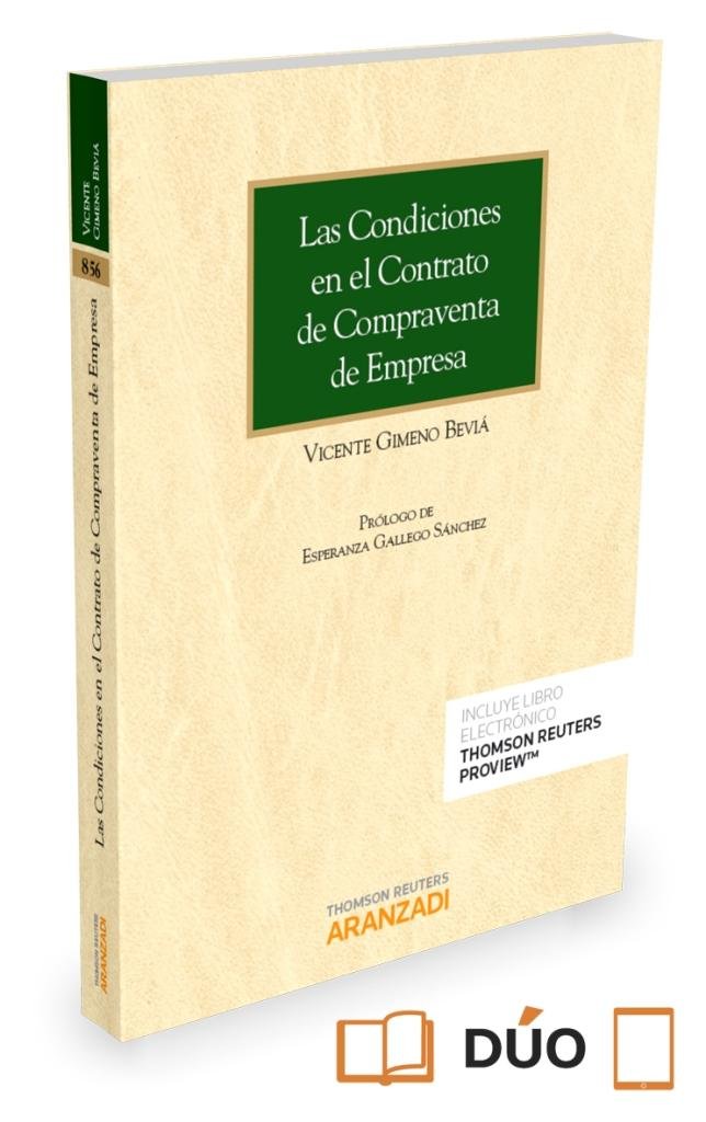 Las condiciones en el contrato de compraventa de empresa (Papel + e-book), de Gimeno Beviá, Vicente | portada del libro