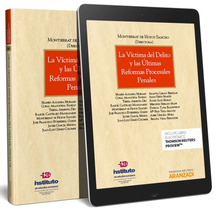 La víctima del delito y las últimas reformas procesales penales (Papel + e-book), de Aguilera Morales, Marien | portada del l