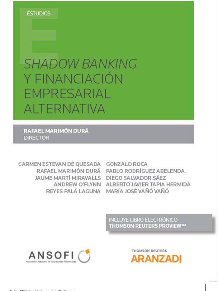 Shadow banking y financiación empresarial alternativa (Papel + e-book), de Marimón Durá, Rafael | portada del libro