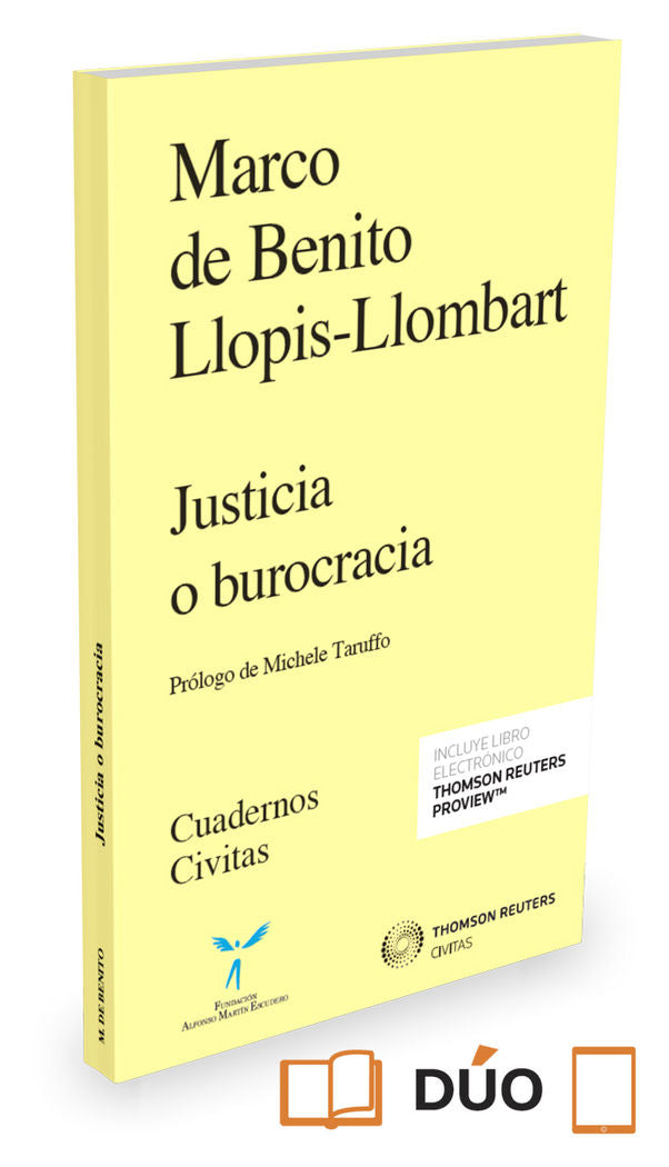 Justicia o Burocracia (Papel + e-book), de de Benito, Marco | portada del libro