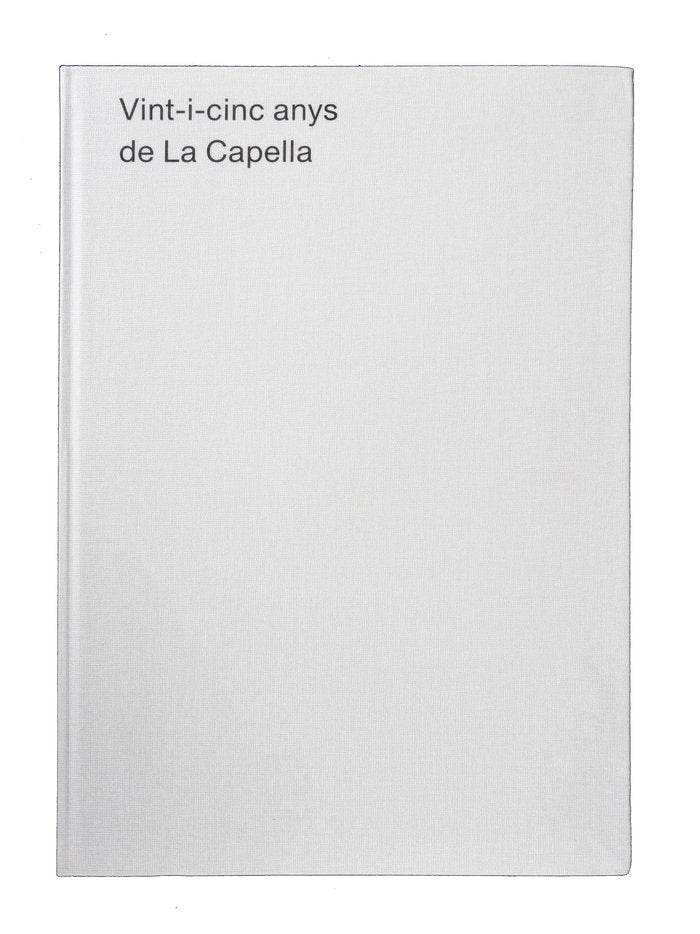 Vint-i-cinc anys de la Capella | portada del libro