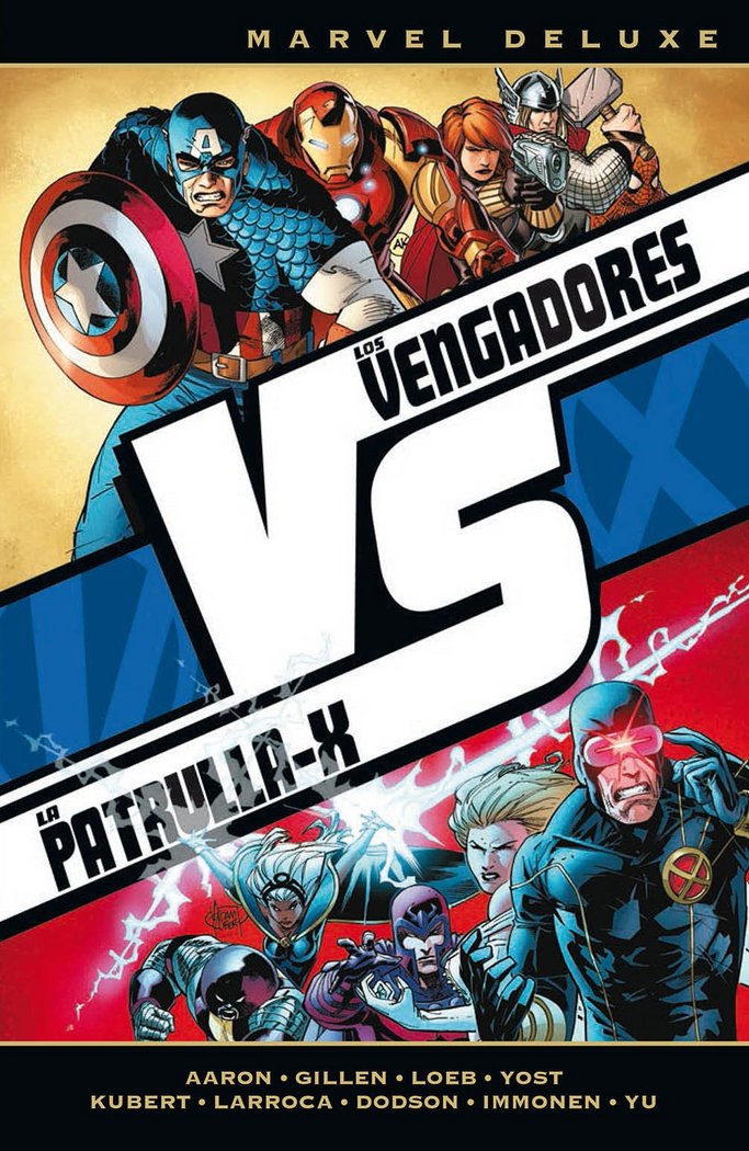 LOS VENGADORES VS LA PATRULLA X, de AARON | portada del libro