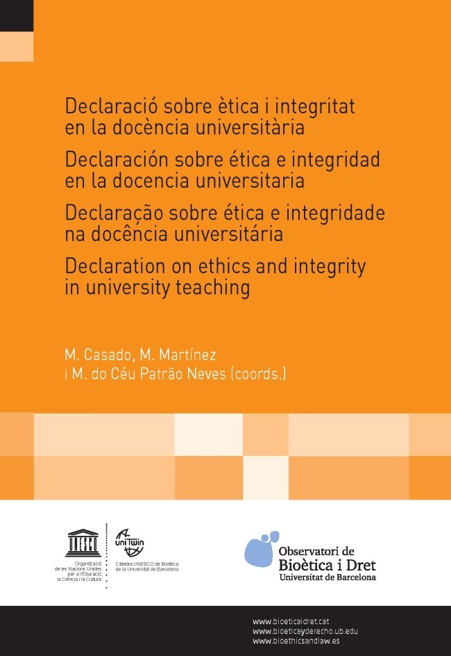 Declaració sobre ètica i integritat en la docència universitària, de Varios autores | portada del libro