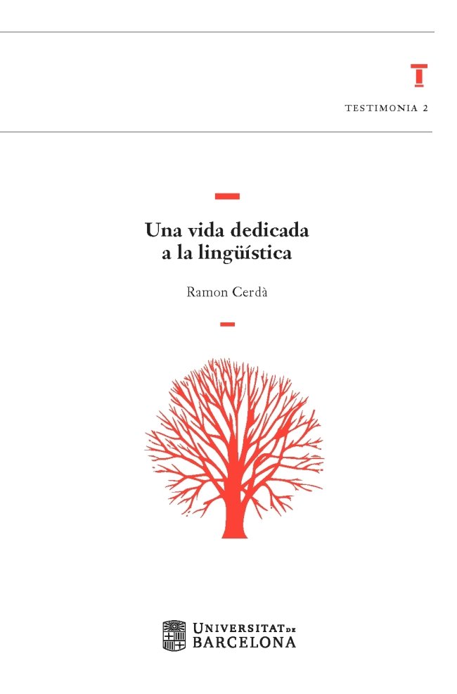 Una vida dedicada a la lingüística, de Cerdà Massó, Ramon | portada del libro