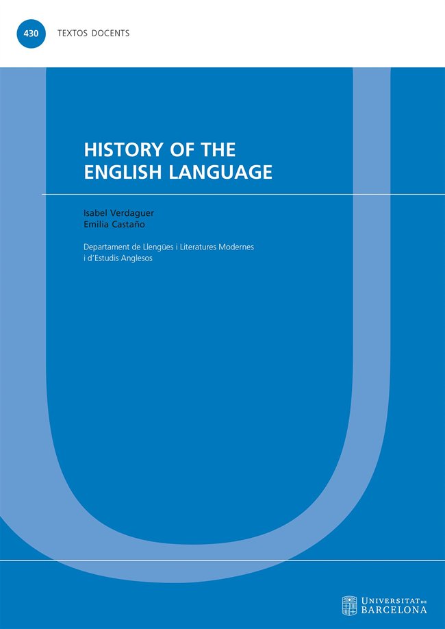 HISTORY OF THE ENGLISH LANGUAGE, de ISABEL VERDAGUER | portada del libro