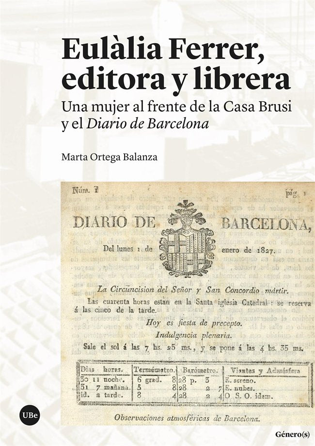 EULALIA FERRER, EDITORA Y LIBRERA, de ORTEGA BALANZA, MARTA | portada del libro