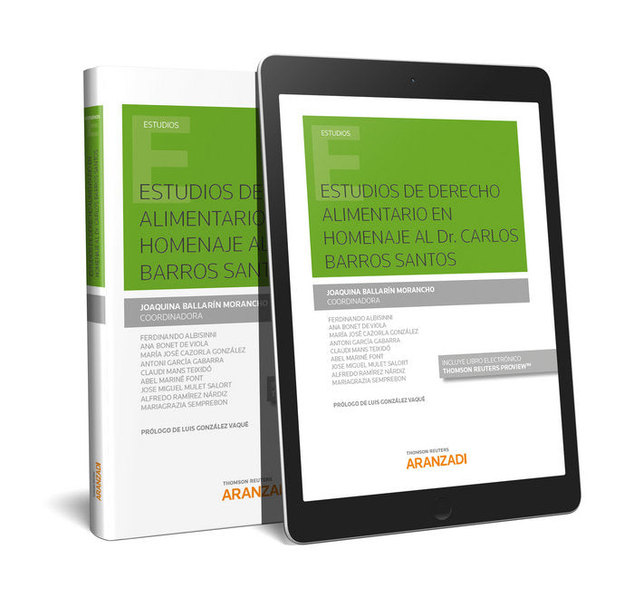 Estudios de Derecho alimentario (Papel + e-book), de Ballarín Morancho, Joaquina | portada del libro