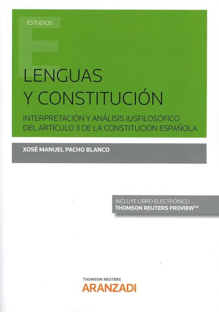 Lenguas y constitución (Papel + e-book), de Pacho Blanco, Xosé Manuel | portada del libro