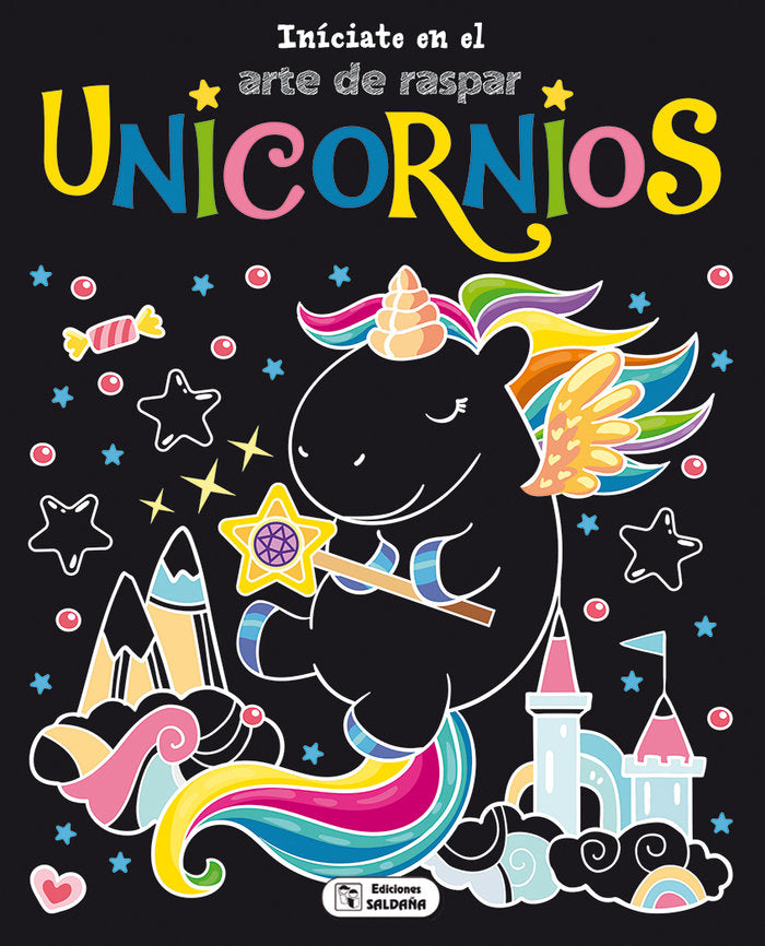 INICIATE EN EL ARTE DE RASPAR UNICORNIOS 1 | portada del libro