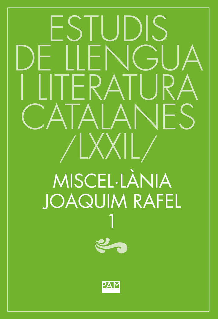 MISCEL·LANIA JOAQUIM RAFEL, 1, de VV.AA.3 | portada del libro