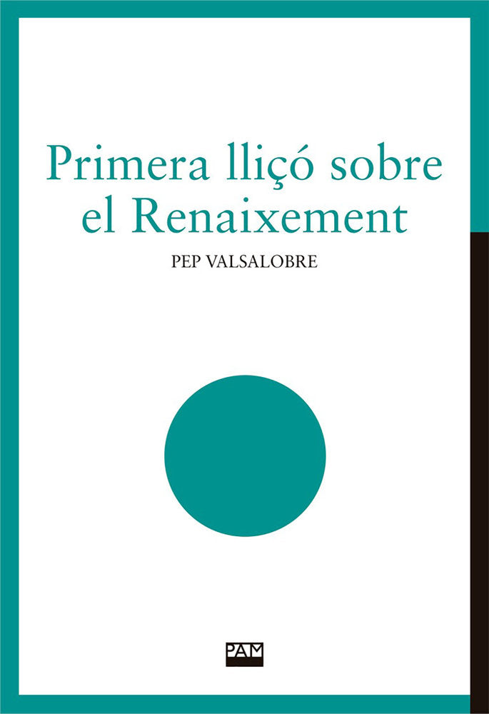 PRIMERA LLIÇO SOBRE EL RENAIXEMENT, de VALSALOBRE, JOSEP | portada del libro