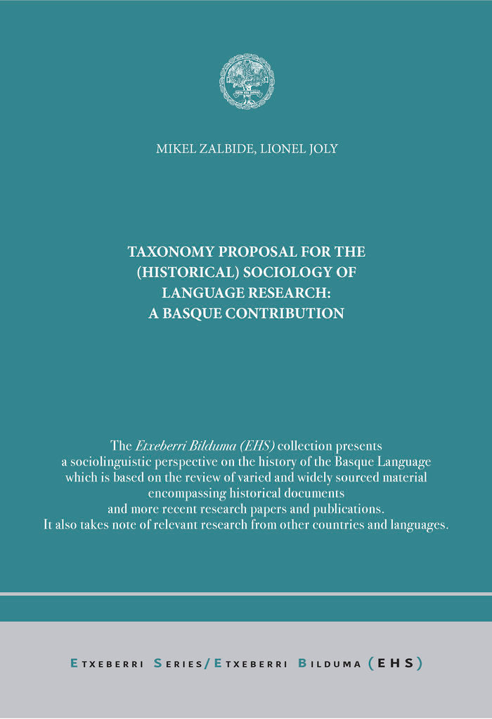 Taxonomy proposal for the (historical) sociology of language research: A basque | portada del libro