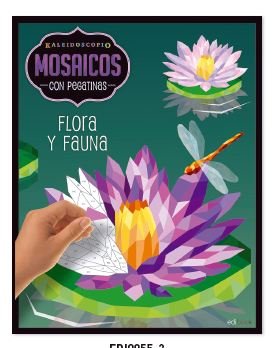 KALEIDOSCOPIO- MOSAICOS CON PEGATINAS ADULTOS- FLORA Y FAUNA | portada del libro