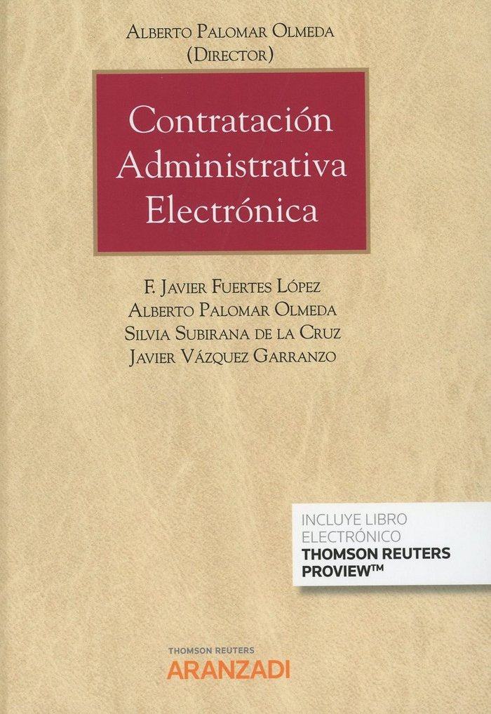 Contratación administrativa electrónica (Papel + e-book), de Palomar Olmeda, Alberto | portada del libro