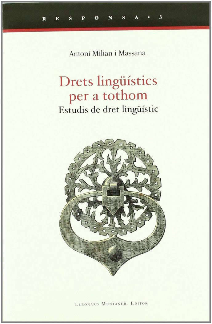 Drets lingüístics per a tothom I, de Milian i Massana | portada del libro