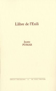 Llibre de l'Exili, de Pomar, Jaume | portada del libro