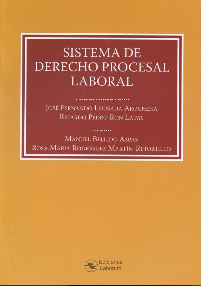 Sistema de Derecho Procesal Laboral, de Lousada Arochena | portada del libro