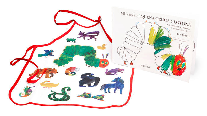 PEQUEÑA ORUGA GLOTONA PARA PINTAR, LA (CON DELANTAL), de Carle | portada del libro