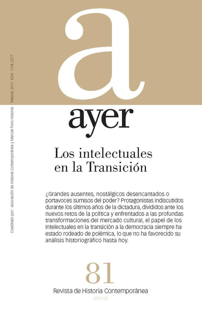INTELECTUALES EN LA TRANSICIÓN, LOS, de Muñoz Soro, Javier | portada del libro